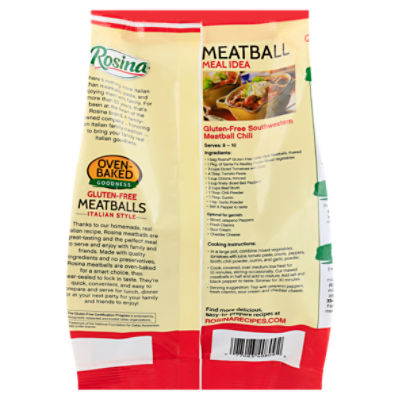 Rosina Italian Style Gluten-Free Meatballs, 44 count, 22 oz