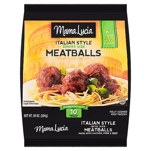 Mama Lucia Italian Style Meatballs Dinner Size, 10 oz