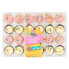 Two-Bite Vanilla and Chocolate Spring Cupcakes, 20 oz