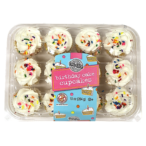 Two-Bite Original Birthday Cake Cupcakes, 10 oz