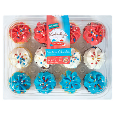 Kimberley's Bakeshoppe 3 Colors! Vanilla & Chocolate Cupcakes, 22 oz
