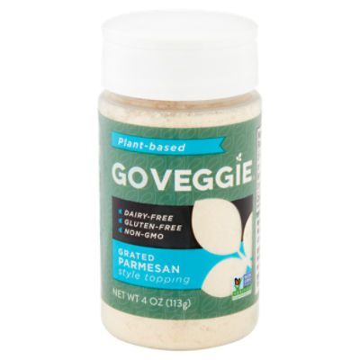 Go Veggie Plant-Based Grated Parmesan Style Topping, 4 Oz