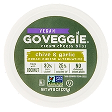 Go Veggie Cream Cheese Alternative, Chive & Garlic, 8 Ounce