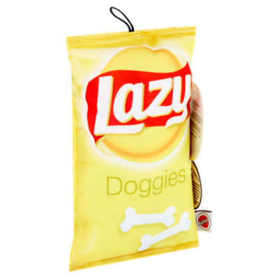 Spot Fun Food Lazy Doggie Chips Dog Toy with Squeaker