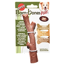 Spot Bam-bones Plus Branch 5.75'' Beef Flavor Chew Toy For Dogs
