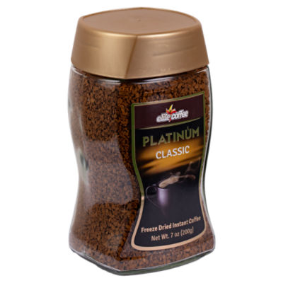 Elite Coffee Platinum Classic Freeze Dried Instant Coffee, 7 oz