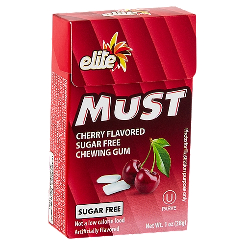 Elite Must Cherry Flavored Sugar Free Chewing Gum, 1 oz