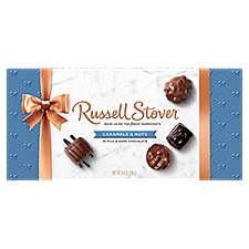 Russell Stover Caramels & Nuts, Milk & Dark Chocolate, 16 Each