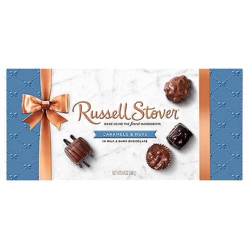 Russell Stover Caramels & Nuts in Milk & Dark Chocolate, 16 count, 9.4 oz