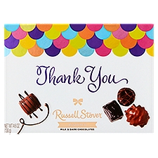 Russell Stover Thank You Assorted Milk & Dark Chocolates, 8 count, 4.6 oz