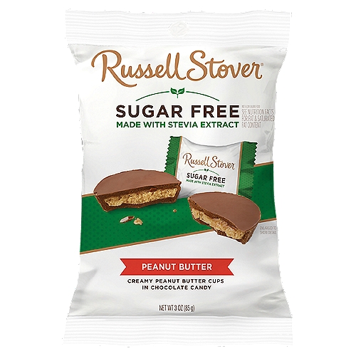 Russell Stover Sugar Free Peanut Butter Cups in Chocolate Candy, 3 oz
