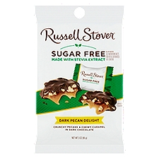 Russell Stover Sugar Free Dark Pecan Delight Chocolate Candy, 3 oz