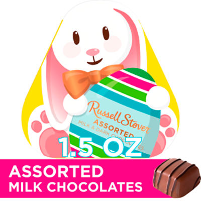 Russell Stover Assorted Milk Chocolates, 3 count, 1.5 oz