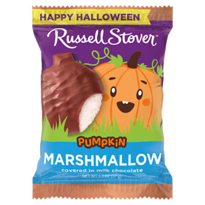 Russell Stover Marshmallow Covered in Milk Chocolate Pumpkin, 1.3 oz, 1.3 Ounce