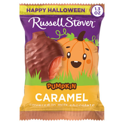 Russell Stover Caramel Covered in Milk Chocolate Pumpkin, 1.3 oz