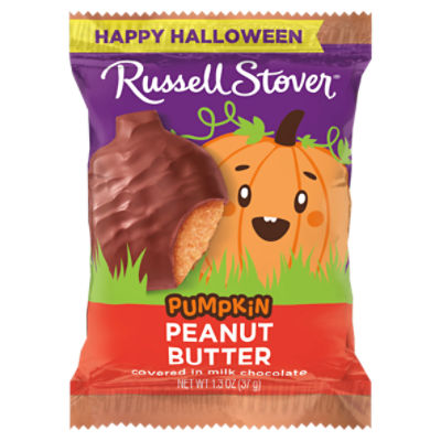 Russell Stover Peanut Butter Covered in Milk Chocolate Pumpkin, 1.3 oz