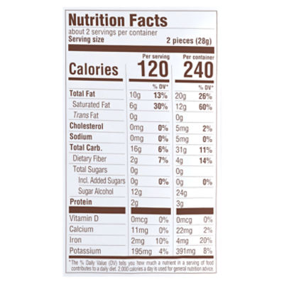 Russell Stover Sugar Free Solid Dark Chocolate, 4 count, 2 oz