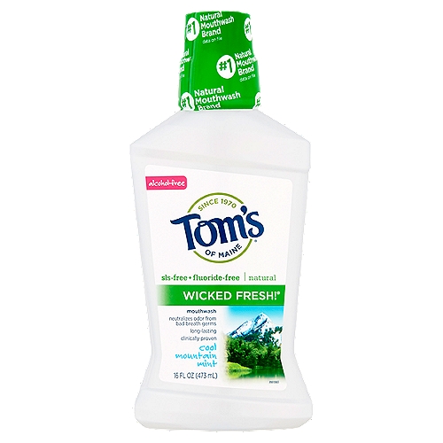 Tom's of Maine Wicked Fresh! Cool Mountain Mint Mouthwash, 16 fl oz