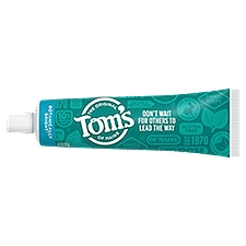 Tom's of Maine Natural Fluoride-Free SLS-Free Botanically Bright Peppermint, Toothpaste, 4.7 Ounce