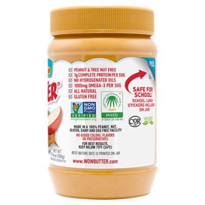 Wowbutter Simple Natural Creamy Toasted Soybutter, 17.6 oz