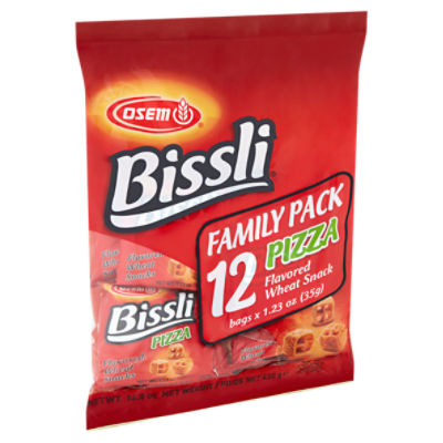 Osem Bissli Pizza Flavored Wheat Snack Family Pack, 1.23 oz, 12 count