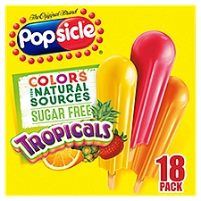 Popsicle Ice Pops Tropicals 29.7 oz, 18 Count