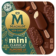 Magnum Non-Dairy Frozen Dessert Bar Mini Classic & Almond 11.1 oz, 6 Count