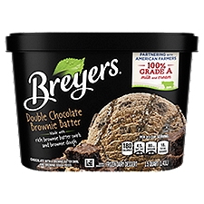 Breyers Ice Cream Double Chocolate Brownie Batter 1.5 QT