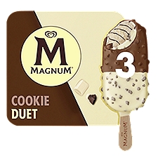 Magnum Ice Cream Bars Cookie Duet 8.62 oz, 3 Count