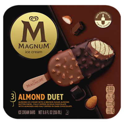 Magnum Ice Cream Bars Almond Duet 8.62 oz, 3 Count