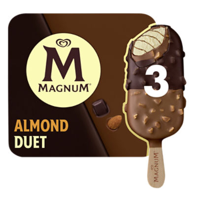 Magnum Ice Cream Bars Almond Duet 8.62 oz, 3 Count, 8.62 Fluid ounce