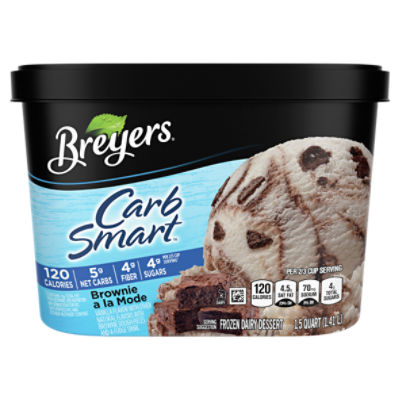 Breyers CarbSmart Frozen Dairy Dessert Brownie A La Mode 48 oz