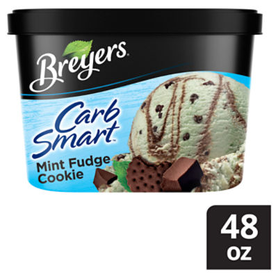 Breyers CarbSmart Frozen Dairy Dessert Mint Fudge Cookie 48 oz
