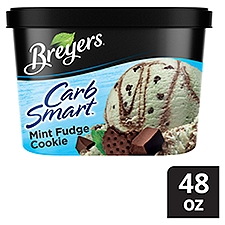 Breyers CarbSmart Frozen Dairy Dessert Mint Fudge Cookie 48 oz, 48 Fluid ounce