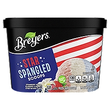 Breyers Star Spangled Scoops Frozen Dairy Dessert, 1.5 quart, 48 Fluid ounce