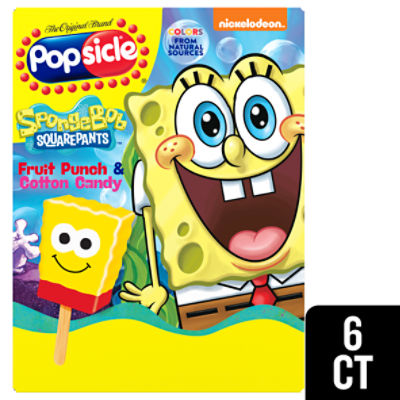 Popsicle Frozen Confection Bars SpongeBob SquarePants 6 ct, 12.17 Fluid ounce