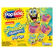 Popsicle SpongeBob Squarepants Raspberry & Orange Swirl, Frozen Dairy Dessert, 9 Each