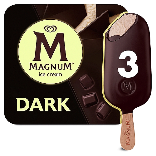 Magnum Dark Chocolate Ice Cream Bars, 3 count, 9.12 fl oz