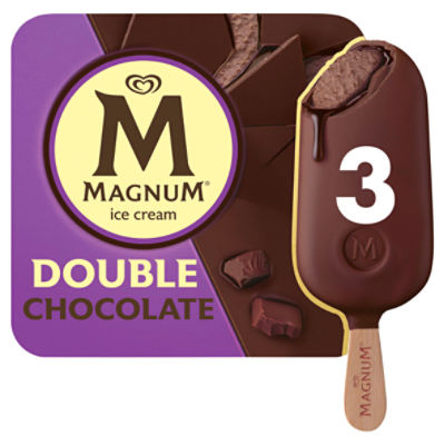 Magnum  Ice Cream Bars Double Chocolate 9.12 oz , 3 Count, 3 Each
