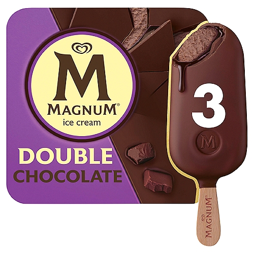 Magnum  Ice Cream Bars Double Chocolate 9.12 oz , 3 Count