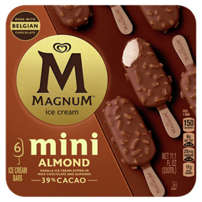 Magnum Mini Ice Cream Bars Almond 11.1 oz, 6 Count