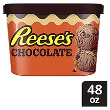 Chocolate Frozen Dairy Dessert with Reese's Peanut Butter Cups and Peanut Butter Swirl 1 Tub, 48 oz