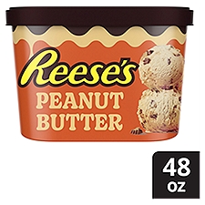 Peanut Butter Light Ice Cream with Reese's Peanut Butter Cups and Peanut Butter Swirl 1 Tub, 48 oz