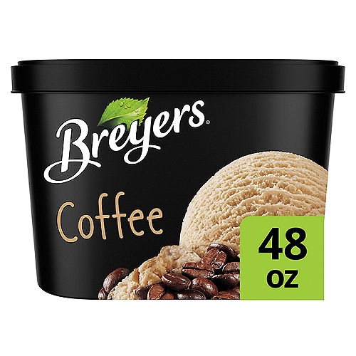 Breyers Coffee Frozen Dairy Dessert, 1.5 quart
Enjoy Breyers Coffee frozen dairy dessert by the scoop and brew up good times! This frozen dessert is made with fresh cream and rich, roasted 100% dark Colombian coffee. It's certain to give you that extra buzz with every scoop! Smooth and creamy, it's a coffee lovers dream come true. Part of what makes Breyers Coffee so delicious is the high-quality ingredients that we put into it! Through our partnership with American farmers, we use 100% Grade A milk and cream from cows not treated with artificial growth hormones*\]. We start with ingredients like fresh cream, sugar, and milk, colors and flavors from natural sources, and 100% sustainably farmed fruit and vanilla. Over 150 years ago, when William Breyer started his ice cream business, he committed his ingredients to a Pledge of Purity, believing that high-quality ingredients make the best desserts. We agree! Today, we have a new Pledge, with the same spirit and philosophy. We believe that using high-quality ingredients makes great tasting ice cream. We hope you agree when you try Breyers Coffee or any other Breyers flavors, like our famous natural vanilla ice cream! 

**Our product, before the inclusion of other cookies, candies, sauces or fruit from other suppliers, will abide by this claim. Raspberries are not sustainably farmed.