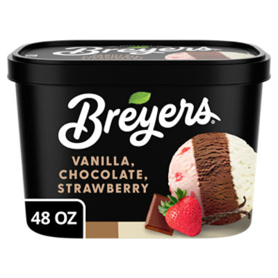 Breyers Original Ice Cream Vanilla Chocolate Strawberry 48 oz, 48 Fluid ounce