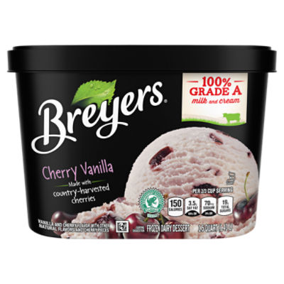 Breyers Cherry Vanilla Frozen Dairy Dessert, 1.5 quart