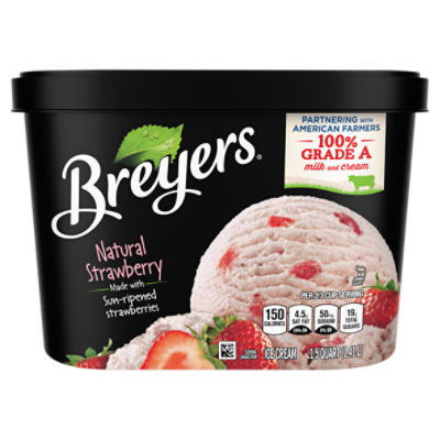 Breyers Ice Cream Natural Strawberry 48 oz, 48 Fluid ounce