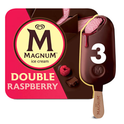 Magnum Ice Cream Bars Double Raspberry 9.12 oz , 3 Count