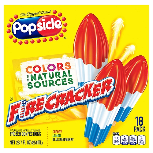 Popsicle Ice Pops Firecracker Ice Pop 18 ct