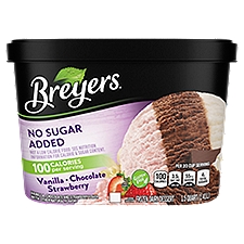Breyers Vanilla, Chocolate and Strawberry Flavor, Frozen Dairy Dessert, 48 Ounce